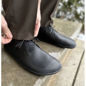 Vivobarefoot Men’s Black Leather Barefoot Minimalist Boots Size 42 US 8.5–9